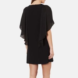 TOPSHOP 'Hayden' Ruffle Sleeve Chiffon Dress